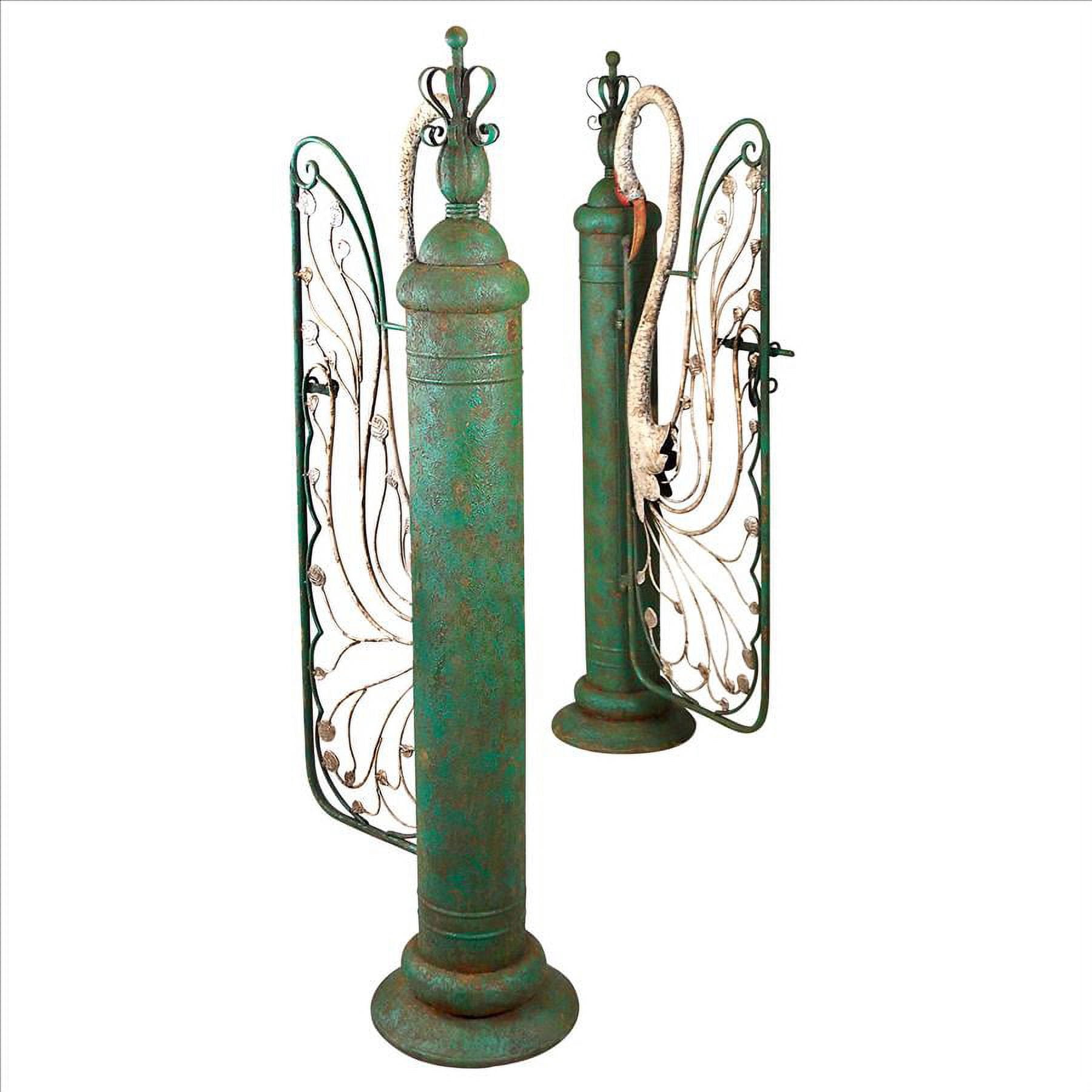 Design Toscano Swan Serenade Entryway Metal Garden Gate
