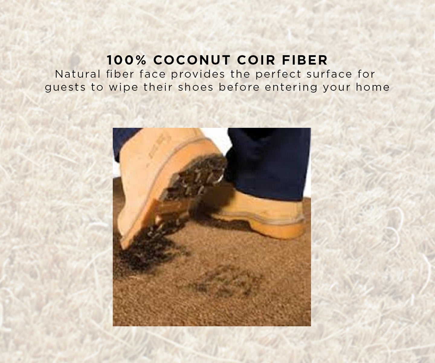 A1HC First Impression 30 in. x 48 in. Rubber and Coir Molded Double Monogrammed Door Mat