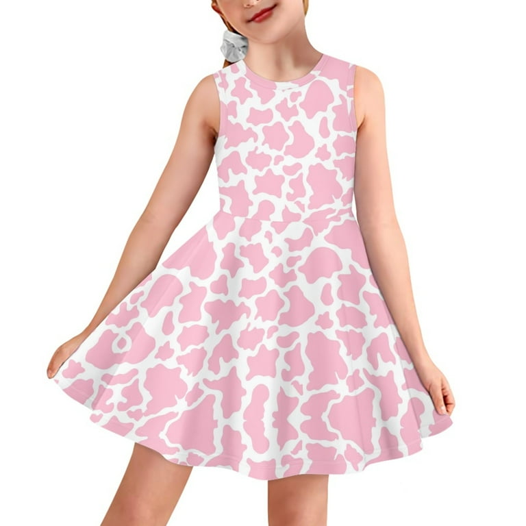 Pink top cow dresses