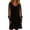 Black, variant on BLTIBY Sequin Dresses for Women Mesh Panel Casual V Neck Long Sleeve Dress Solid Sparkle Fashion Loose Fit Holiday Party Summer Clothes Black L