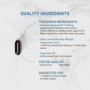 Naturalis UC-II 40 mg with Hyaluronic Acid | Enhanced Undenatured Type II Collagen for Better Joint Health | 120 Softgels