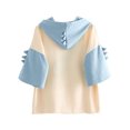 thumbnail image 1 of Chemise Décontractée pour Femmes avec Motif Animal Dinosaure Mignon, à Capuche, Manches Courtes, 1 of 5