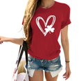 thumbnail image 2 of Pxiakgy Vente Chaude! T-Shirt Trèfle de la Saint-Patrick pour Femmes Chanceux Irlandais Manches Courtes T-Shirt Graphique Trèfle Mode Décontractée Imprimé Amour Col Rond Manches Courtes T-Shirt, 2 of 4