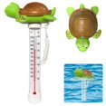 thumbnail image 2 of Floating Pool Thermometer Shatterproof Cartoon Turtle Swimming Pool Thermometer 120°F and 50°C Display Easy Read Float Temperaturer with Rope, 2 of 9