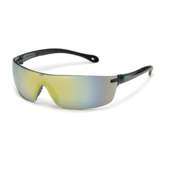 Gateway Safety 447M StarLite Squared Ultra-Light Safety Glasses, Gold Mirror Lens, Gray Temple (Pack of 10)