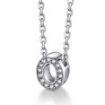 thumbnail image 1 of Collar inicial de plata esterlina Silvora con circonita cúbica letra O para mujeres, 1 of 8