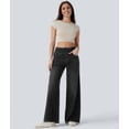 thumbnail image 4 of Jeans for Women High Waisted Pull on Baggy Jeans Straight Casual Denim Pants with Pockets, 4 of 9