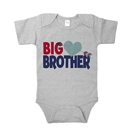 

7 ate 9 Apparel Boy s Big Brother Happy Valentine s Day Onepiece Grey