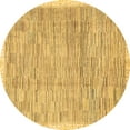 thumbnail image 1 of Ahgly Company Indoor Round Abstract Brown Modern Area Rugs, 5' Round, 1 of 4