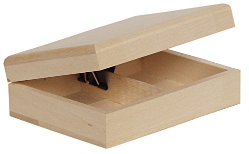 unfinished wooden card box
