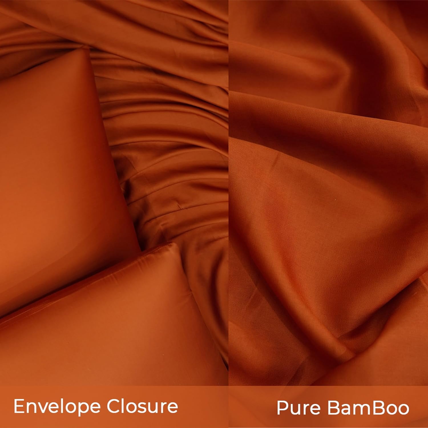 Earthy Threads Queen Sheet Set - 100% Organic Bamboo 4 Piece Set - Luxurious Silky & Soft - Cooling for Hot Sleepers - Hotel Luxury Bed Sheets - 16"inch Deep Pockets (Brunt Orange)