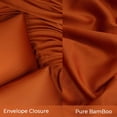 thumbnail image 6 of Earthy Threads Queen Sheet Set - 100% Organic Bamboo 4 Piece Set - Luxurious Silky & Soft - Cooling for Hot Sleepers - Hotel Luxury Bed Sheets - 16"inch Deep Pockets (Brunt Orange), 6 of 6