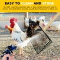 thumbnail image 6 of Large Metal Chicken Poop Scooper - 3-in-1 Detachable Tool (12 to 42 inches),Wooden Handle, Stainless Steel Chicken Coop Cleaning Tool,Heavy-Duty Poop Shovel for Chicken Coop Accessories, 6 of 10