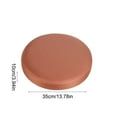 thumbnail image 3 of Waterproof Leather Bar Stool Cover, Round Elastic Seat Protector, 35x35cm, Brown, Home Use,Vsgery, 3 of 8