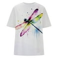 thumbnail image 4 of T-Shirts pour Femmes Décontractés à Imprimé, Col Rond, Manches Courtes, Hauts Tee Tunique Blouse pour Usage Quotidien, 4 of 4