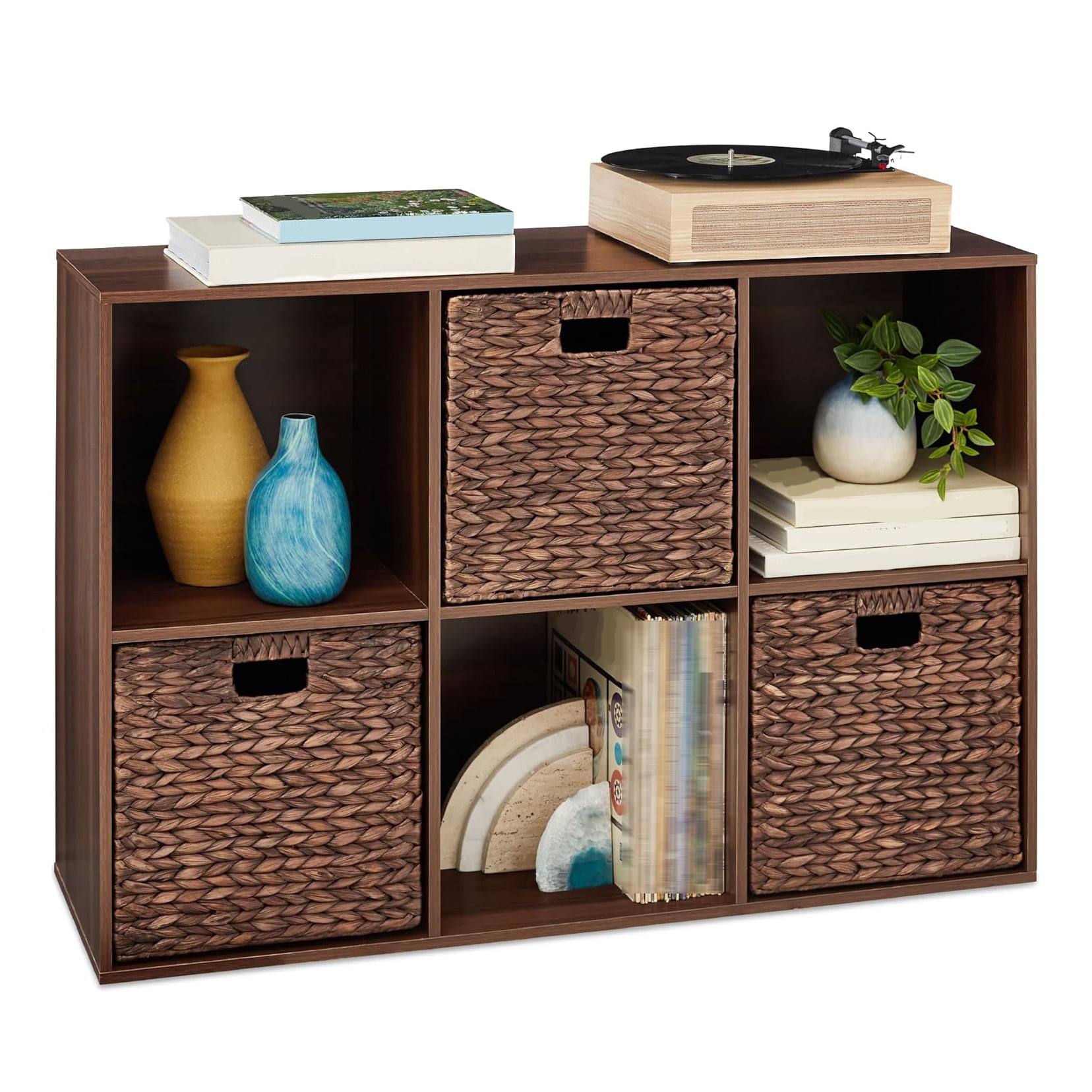 【メーカー直送】 Best with Bookshelf - Bookcase Wooden 8-Cube Choice ブースター・導入液