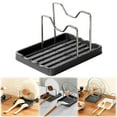 thumbnail image 2 of Space Saving Countertop Pot Cover Rack, Multifunctional Cooking Utensil Holder Easy Clean Kitchen Organizer, 2 of 5