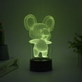 thumbnail image 1 of Luz nocturna LED 3D con animales koalas que cambian de color para niños, 1 of 1