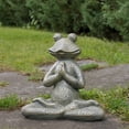 thumbnail image 2 of Northlight 14" Gold Verdigris Yoga Frog Outdoor Garden Statue, 2 of 5