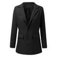 thumbnail image 1 of Vedolay Coat for Women Women's Plus Size Elegant Split Long Sleeve Open Front Office Blazer Jacket,Black XXL, 1 of 4