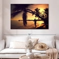 thumbnail image 2 of Elephant Stock Beach Jog At Punta Cana Wall Art - Horizontal Canvas Wall Art - Living Room Wall Decor - Beach Canvas - Brown And Orange Decor - 51" x 34", 2 of 8