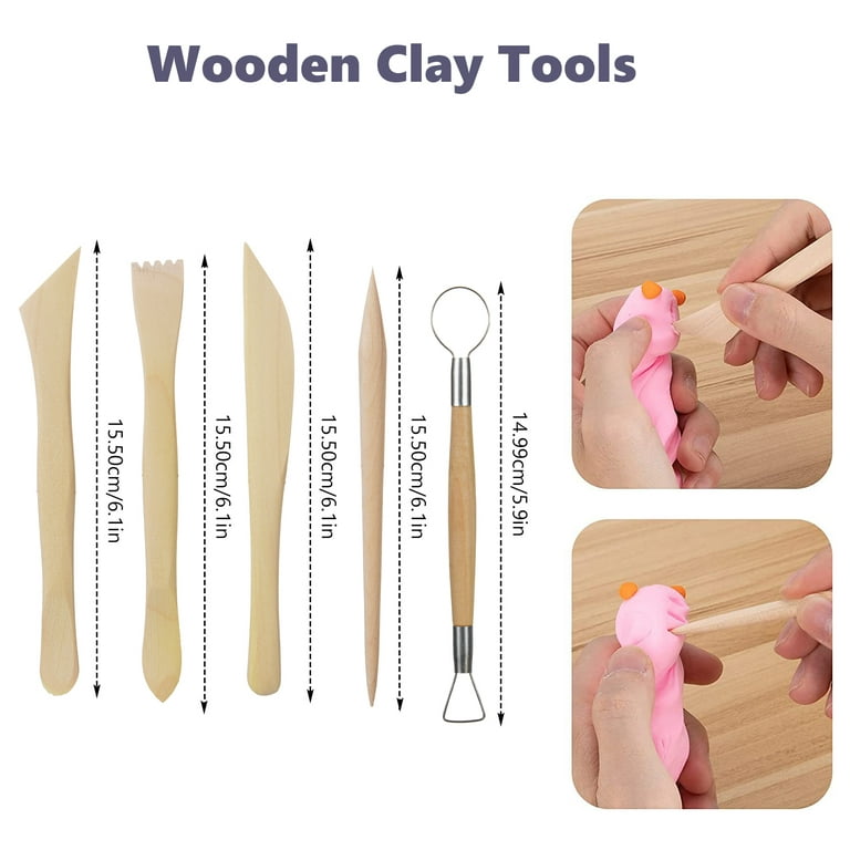 Luney Clay Tools Kit, 25 Pcs Polymer Clay Tools, Ceramics Clay Sculpting Tools Kits, Air Dry Clay Tool Set for Adults, Kids, Potter