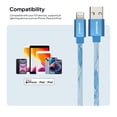 thumbnail image 4 of Powertek Marble 6ft USB-A to Lightning Cable, Blue, Fast Charging Silicone Marble Design, Consistent Data Transfer, 4 of 5