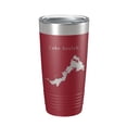 thumbnail image 1 of Lake Beulah Map Tumbler Travel Mug Insulated Laser Engraved Coffee Cup Wisconsin 20 oz Maroon, 1 of 1