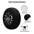 thumbnail image 4 of ZNDUO Wounded Pirate Cat Pattern Spare Tire Cover, Universal Fit for Jeep Trailer RV SUV Camper Vehicle Waterproof Dust Tire Cover 17 inch, 4 of 8