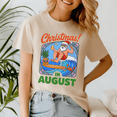 thumbnail image 3 of Christmas In August Summer Vacation Funny Santa, Retro Christmas Shirt, Xmas TShirt, Cute Santa Claus Holiday, Merry Christmas Gift, 3 of 5