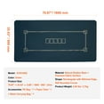 thumbnail image 2 of KFFKFF Card Game Mat, 70 x 35 Inch, Accommodates 6-8 Participants, Portable with Storage Bag, Water-Resistant, Green, Rectangular, Ideal for Poker Sessions, 2 of 9