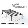 thumbnail image 6 of Nest Slumber Twin XL Platform Metal Bed Frame with Fabric Cover | Quiet & Sturdy | No Box Spring | 14" Mattress Foundation, 6 of 9