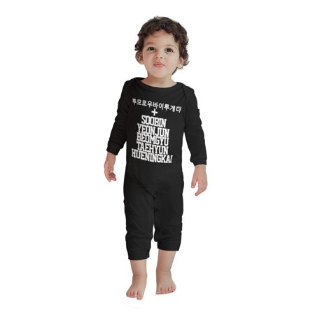 

TXT Baby Crawler Boy Girl Rompers Bodysuit Long Sleeve Jumpsuit Playsuit One Piece Outfit Clothes