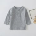 thumbnail image 2 of Timegard Baby Clothes Boy Girls Button Ribbed Knit Sweater Shirts Toddler Solid Color Infant Tops Fall, 2 of 7