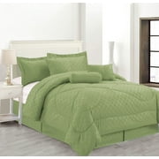 Luxury Hotel 7 Pc Embossed Solid Over Sized Comforter Set Sage Green luxury-hotel-7-pc-embossed-solid-over-sized-comforter-set-sage-green