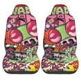 thumbnail image 2 of Invader Zim Car Seat Covers Accessories Vehicle Front Seat Protective Mat Cover 2pcs Universal Fit For SUV Sedan Van Trucks, 2 of 8