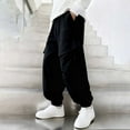 thumbnail image 5 of Boys Sweatpants Casual Sports Joggers Elastic Waist Cargo Pants with Pockets Boys Clothes Size 5-15, 5 of 6