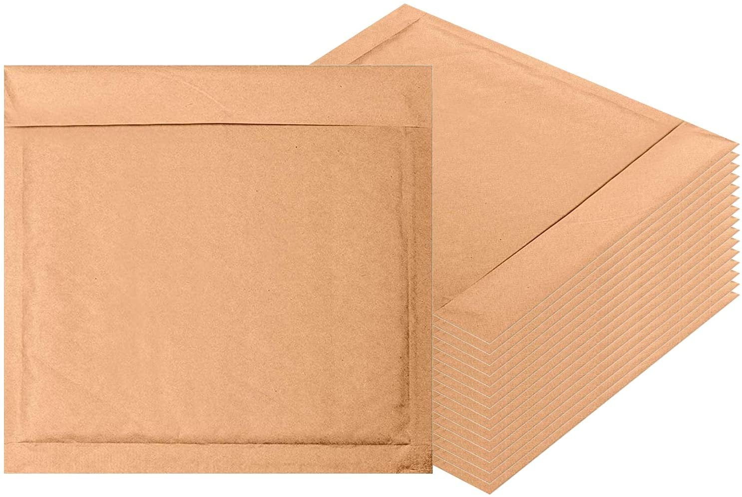 Pack of 250 CD Size Natural Kraft Bubble mailers 7.25 x 7 Brown Padded