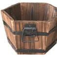thumbnail image 3 of Generic Wooden Bucket Barrel Planter Flower Holder Multipurpose Flowerpot Plant Container for Home Decor Outdoor Backyard Yard Plants, 3 of 7