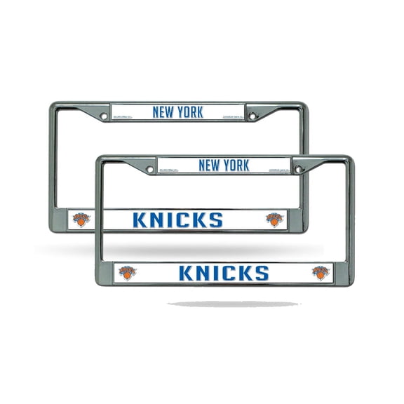 New York Basketball Knicks Chrome Metal License Plate Frame - Set of 2 Frames