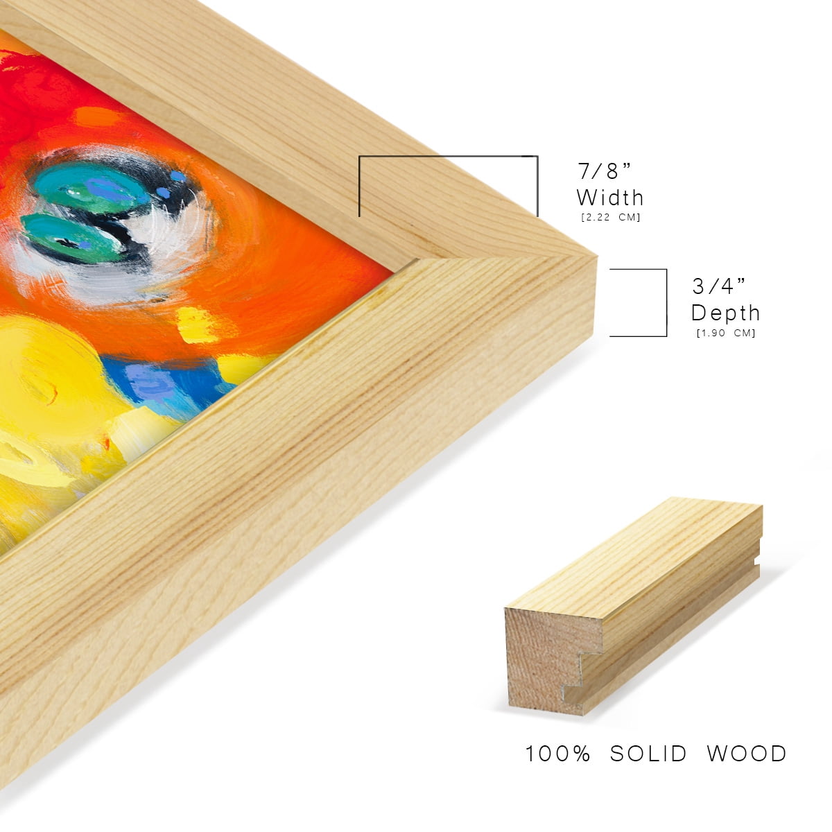 In the Loop II -Framed Print w/glass-Natural Wood