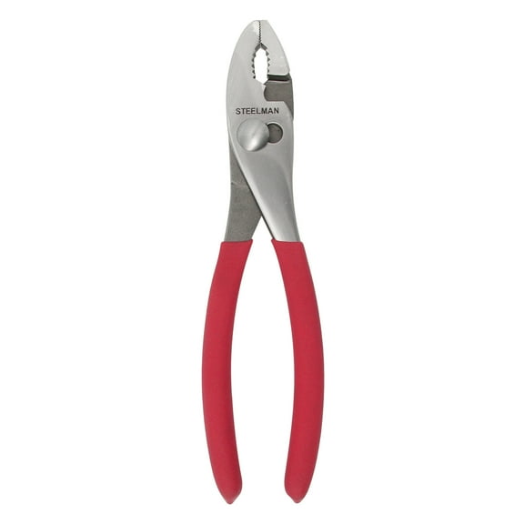 STEELMAN 8-Inch Long Slip-Joint Pliers with Wire Cutter, 301802
