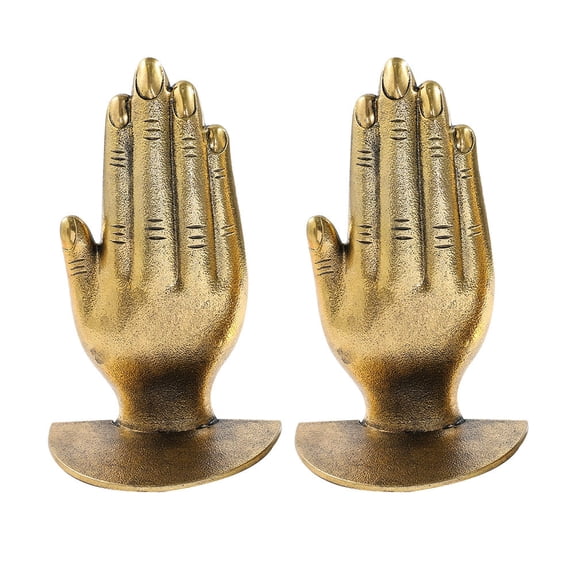 HOMEMAXS 1 Pair Hand-Shaped Decorative Bookends, Unique Book for Home Office Bookshelf