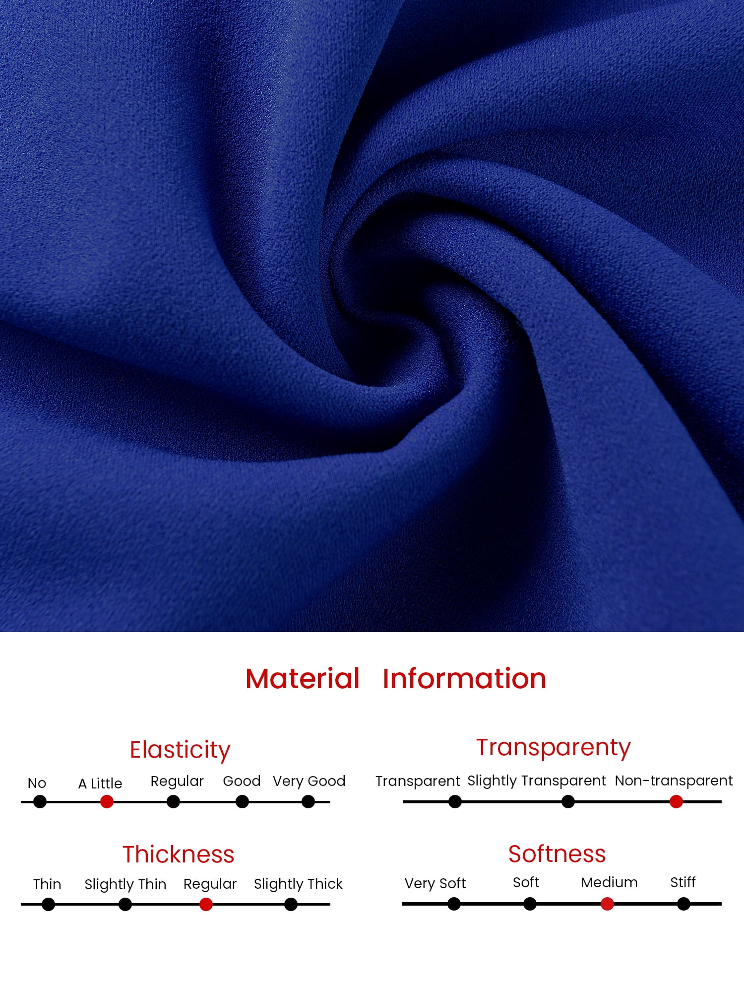 DARING DIVA Women's Flare A Line High Waist Casual Midi Skirts S Royal Blue
