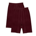 thumbnail image 4 of AJTQTH 2-Pack Summer Shorts for Girls Solid Color Breathable Comfy Short Pants Elastic-Waisted Casual Strectchy Slim Shorts for Sport Home Outdoor Occasions with Appliques 4-5 Years, 4 of 5