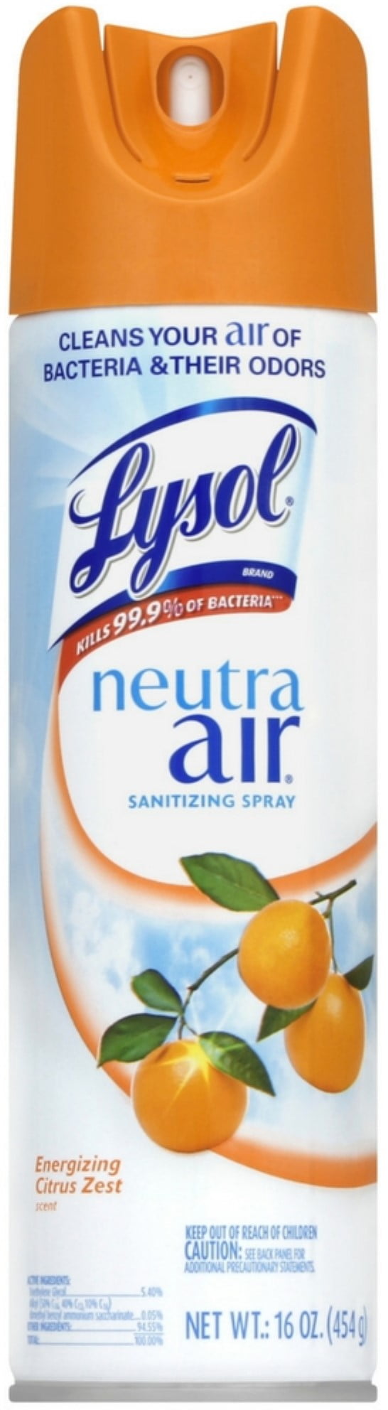 Lysol Neutra Air Sanitizing Spray, Citrus Zest Air Freshener, Odor