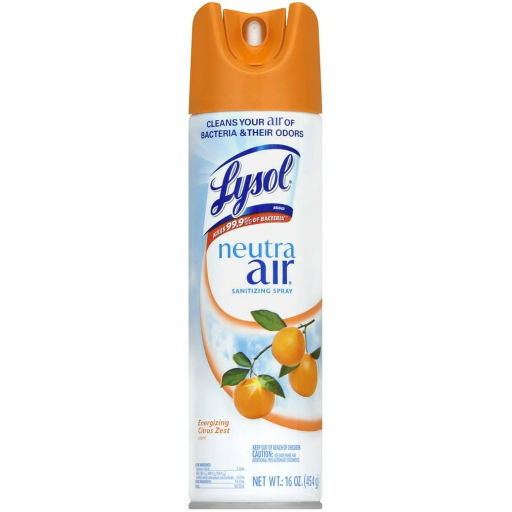 Lysol Neutra Air Sanitizing Spray, Citrus Zest Air Freshener, Odor