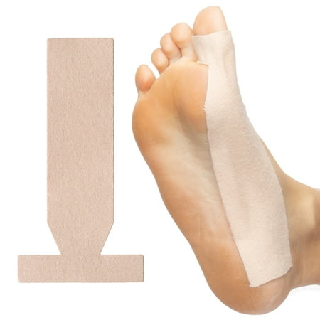 ZenToes Turf Toe T-Straps - 10 Pack Moleskin Splints for Big Toe Injuries - Adhesive Toe