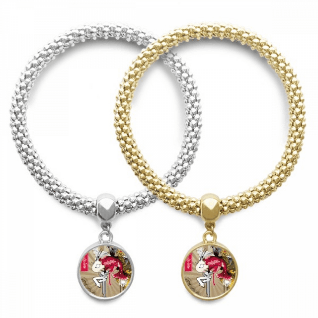 Japan Carp Waves Pattern Lover Bracelet Bangle Pendant Jewelry Couple Chain