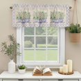 thumbnail image 3 of Daisy Floral Window Valance Curtain Live Love Life Purple Buffalo Plaid Rod Pocket Short Curtain for Living Room, Bedroom & Kitchen Window Decor 60x18in, 3 of 8